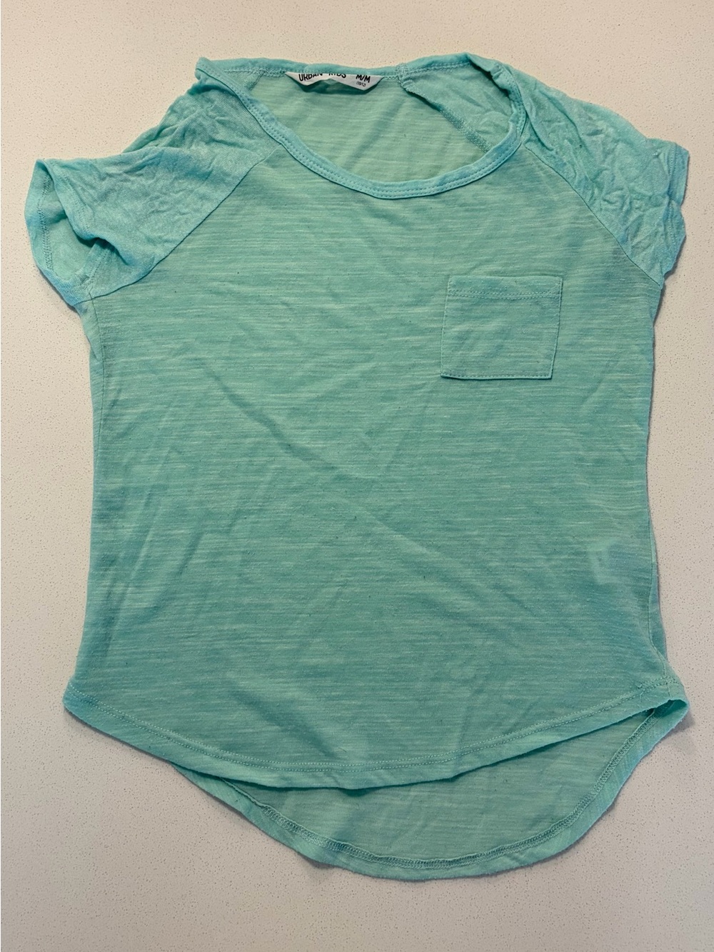Light Aqua Short Sleeve Pocket Tee - Unknown Brand